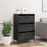 vidaXL Visoka komoda crna 68 x 39 x 101,5 cm od čelika | shoptok.hr