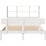 vidaXL Knjižna postelja brez vzmetnice bela 120x190 cm trdna borovina | Shoptok.si