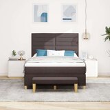  Vzmetnica za posteljo z vzmetnico in klopjo temno rjava 140x200 cm tkanina, (22083190) | Shoptok.si