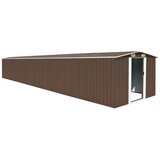 vidaXL Vrtna lopa rjava 257x779x181 cm pocinkano jeklo | Shoptok.si
