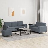 vidaXL 3-dijelni set sofa s jastucima tamnosivi baršunasti Cijene