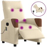 Maison Chic Električni masažni stol - Relax naslanjač krem blago, (22061446) | Shoptok.si