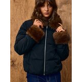 Sinsay Prošivena puffer jakna s umjetnim krznom | shoptok.hr