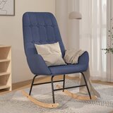  The Living Store Gugalni stol modro blago - Gugalni Stol, (21483614) Cene