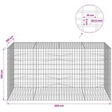  Gabion s žicom debljine 3,5 mm i mrežom 5x10 cm 200x100x100 cm Slike