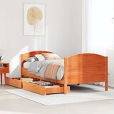 Maison Chic Posteljni okvir - Enojna postelja - Postelja za odrasle brez vzmetnice voščeno rjav 100x200 cm borovina-J8092, (21759534) | Shoptok.si