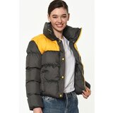 Dewberry Z6649 WOMEN'S COAT-ANTHRACITE-YELLOW Cijene