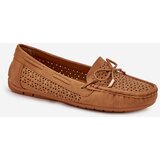 Boto Ladies Moccasins With Perforated Pattern And Lacing Camel Mirisa | shoptok.hr