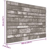  Zidne panele 10 pcs Tamnosiva 100 x 50 cm EPS pjena - Tamnosiva | shoptok.hr