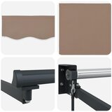 zlačivna tenda s LED diodama Sivosmeđa | shoptok.hr