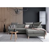 Miuform Svijetlo siva baršunasta sklopiva kutna garnitura (s desnim kutom) Sweet Harmony – | shoptok.hr