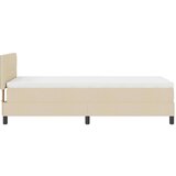 Box Postelja z vzmetnico z vzmetnico krema 80 x 200 cm blago, (5000022647) | Shoptok.si