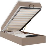 vidaXL Okvir kreveta s madracem cappuccina 100x200cm umjetna koža | shoptok.hr