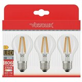 VOLTOLUX Set LED sijalk (E27, Ni mogoče zatemniti, Toplo bela, 806 lm, 7 W, 3 kos, Prozorna) Cene