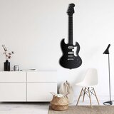 Wallxpert metalni zidni ukras 5067, silueta električne gitare, 30 x 91 cm, crni | Eponuda.com