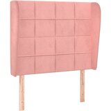 Maison Chic posteljno vzglavje - vzglavna omarica - nočna omarica z ušesi roza 83x23x118/128 cm žamet, (21710059) | Shoptok.si