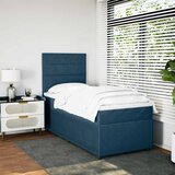 Box spring krevet s madracem tamnoplavi 90x190 cm baršunasti | shoptok.hr