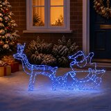  Božićna dekoracija sob i saonice LOVIISA 320 LED lampica Plava - Plava | shoptok.hr