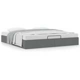 vidaXL Otomanski posteljni okvir brez vzmetnice temno siv 200x200 cm | Shoptok.si