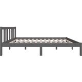  Okvir za krevet od masivnog drva sivi 135 x 190 cm bračni | Eponuda.com