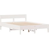 vidaXL Okvir kreveta bez madraca bijeli 150x200 cm od masivne borovine | shoptok.hr
