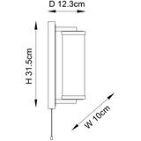  Endon 94077 - Kupatilsko zidno svetlo TAYLOR 1xE27/10W/230V IP44 braon | Eponuda.com