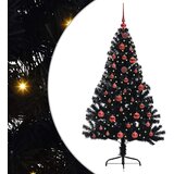  Umjetno predsvijetljeno božićno drvce Crna 150 cm PVC | shoptok.hr