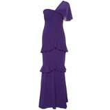 Trendyol Purple Frilly Long Evening Dress | ePonuda.com