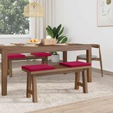  Jastučić za klupu 4 kom. Baršun Vinska crvena Dubina 35 cm | shoptok.hr