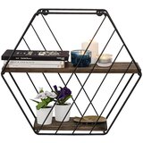 Hanah home Smeđa polica s više razina od masivne smreke 44 cm Liliales – | shoptok.hr