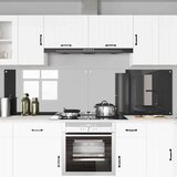 vidaXL Zaščita za kuhinjo 2 pcs Temno siva 110 x 60 cm kaljeno steklo | Shoptok.si