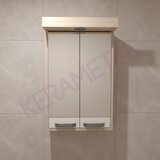 Kerametal concept KN-50 bež-belo ormarić sa ogledalom | Eponuda.com