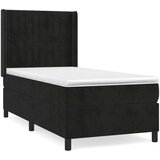 vidaXL Box spring krevet s madracem crni 80 x 200 cm baršunasti | shoptok.hr