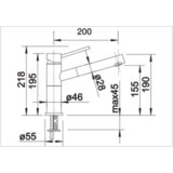 Blanco pipa alta s - compact, hd, krom 515122 | Shoptok.si