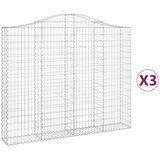  Lučne gabionske košare 3 kom 200x30x160/180cm pocinčano željezo | Eponuda.com