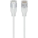 Ubiquiti UniFi Ct6 brided ptch cble with trnslucent booted RJ45 for Etherlighting 10 GbE ( UACC-CABLE-PATCH-EL-C6A-3M-W ) Cene