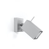 Sollux SL.0455 - zidno reflektorsko svetlo merida 1xGU10/40W/230V sivo | Eponuda.com