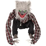 SHX Figura živali Volk sedeci volcji in glava roke animiran Halloween dekoracija | Shoptok.si
