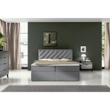 MID.YOU POSTELJA Z VZMETNICO 200 cm x 140 cm , tekstil svetlo siva | Shoptok.si