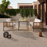 Ambia Garden VRTNA MIZA les, kovina naravne barve, črna | Shoptok.si