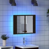  Kupaonski ormar s ogledalom Zidne Crni hrast 60 x 12 x 45 cm | shoptok.hr