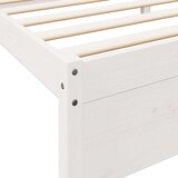  Krevet s regalom za knjige bez madraca bijeli 90x190cm borovina | shoptok.hr