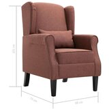  Fotelj iz rjavega blaga | Shoptok.si