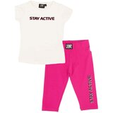 Leone 1947 Otroški kompleti Girl T-Shirt + Leggings Energy Rožnata Cene