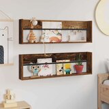  Polica za časopise s policom 2 pcs Staro drvo 100 x 12 x 30 cm | shoptok.hr
