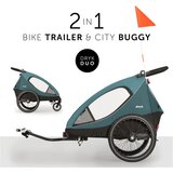 Hauck 2u1 prikolica za bicikl i dječja kolica za dvoje djece Dryk Duo Petrol | shoptok.hr