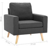  Fotelj iz temno sivega blaga | Shoptok.si