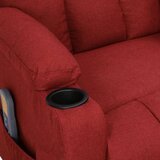 vidaXL Masažni naslanjač s funkcijo vstajanja vinsko rdeče blago | Shoptok.si