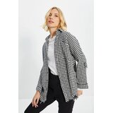 TRENDYOLMILLA Ženska jakna košulja TWOAW20GO0159, Crna Cene
