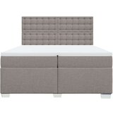  Krevet s oprugama i madracem smeđesivi 200x200 cm od tkanine | shoptok.hr